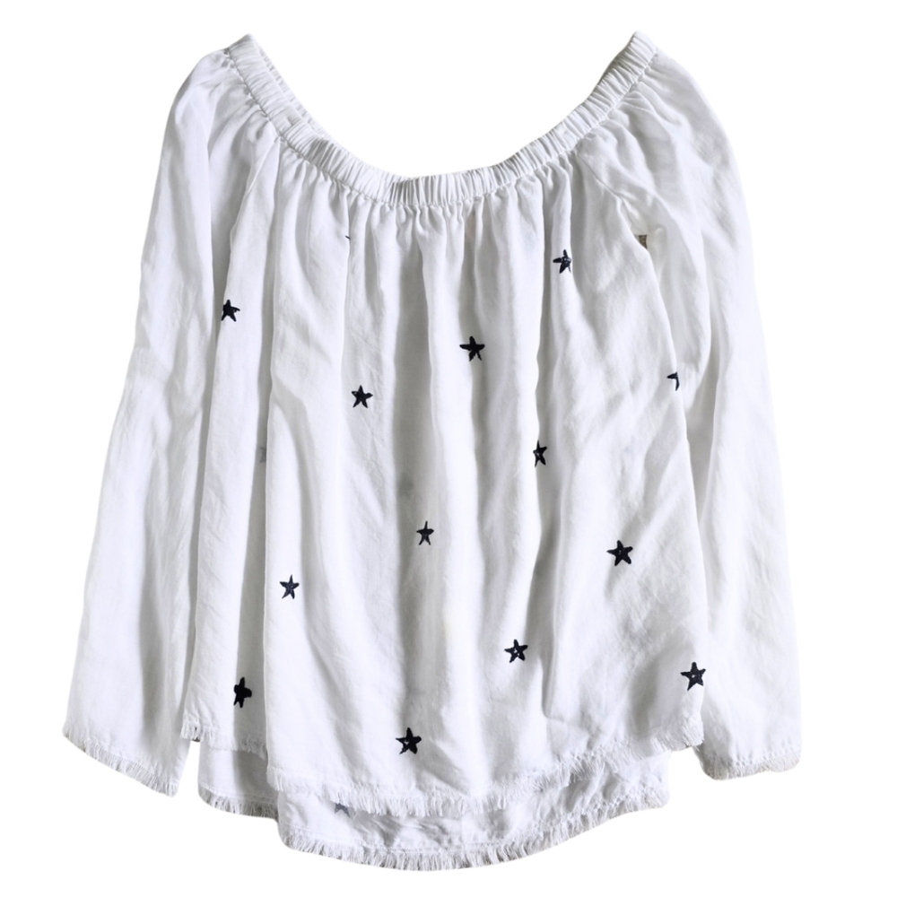 Cloth & Stone Anthropologie Off The Shoulder Stars Blouse Small